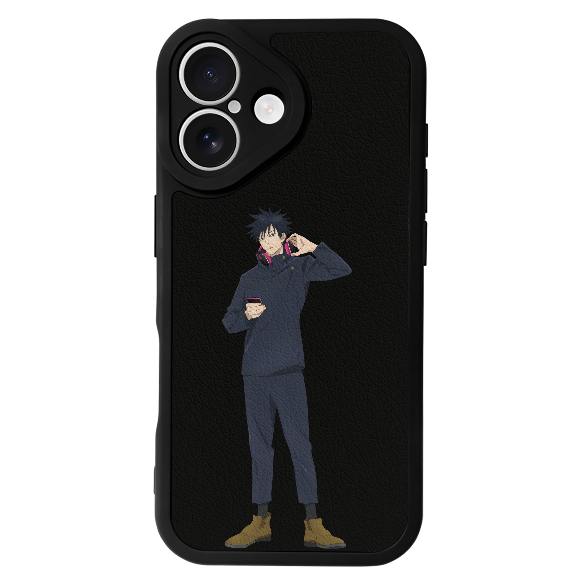 （画像用） 呪術廻戦 Jujutsu Kaisen 【iPhone 16シリーズ対応】シリコンスマホケース（レザー調） 材質：シリコン